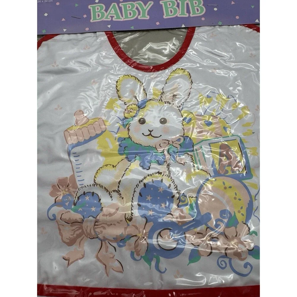 Vintage Amscan Bib Baby Bunny Toys